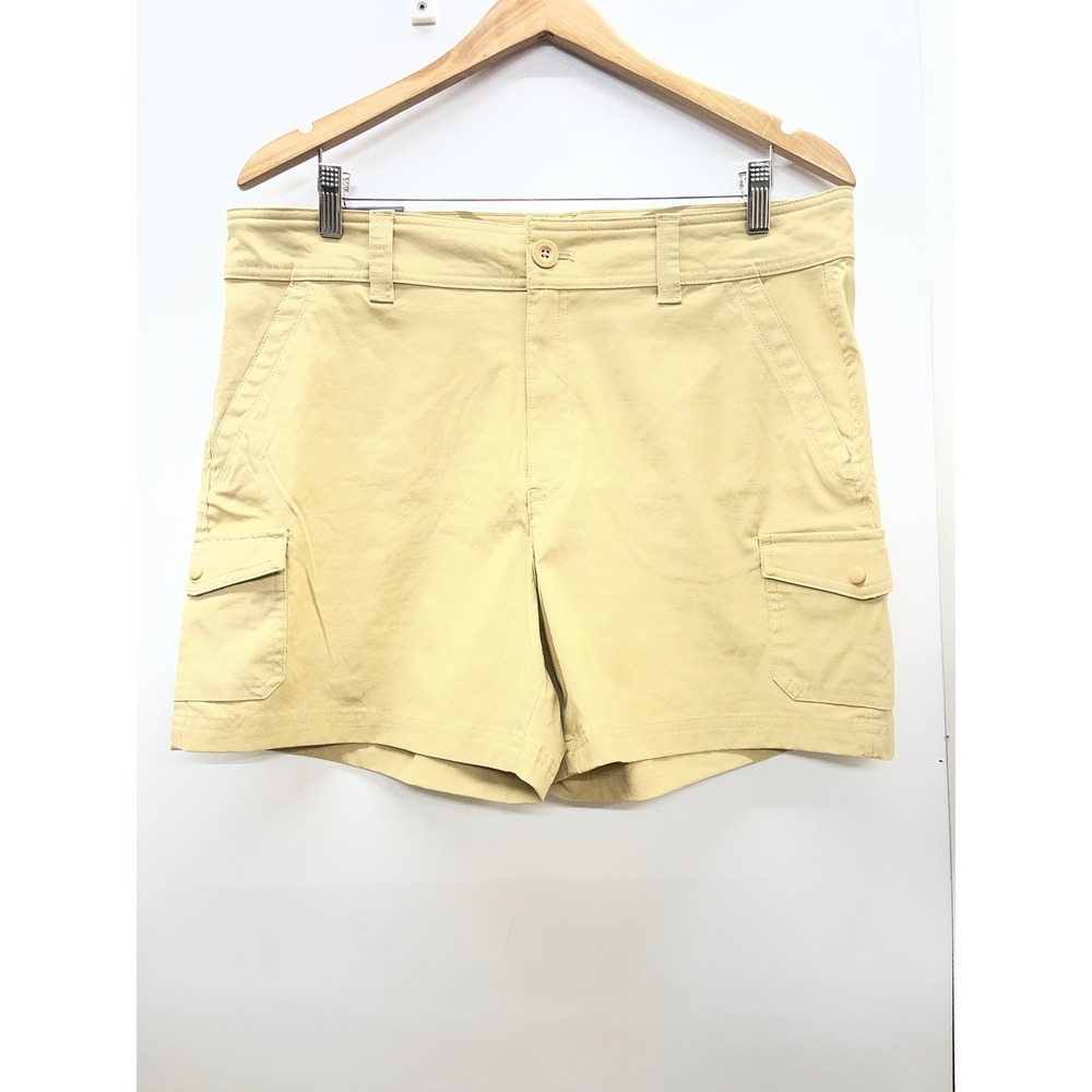 Eddie Bauer Womens Tan Khaki Cargo Pocket Shorts Size 16 NWT Hiking Outdoor